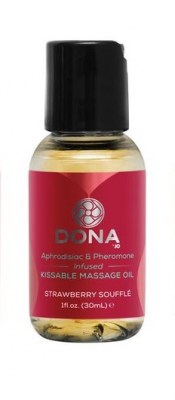 massazhnoemaslodlyaoralnykhlaskdonakissablemassageoilstrawberrysouffl30ml